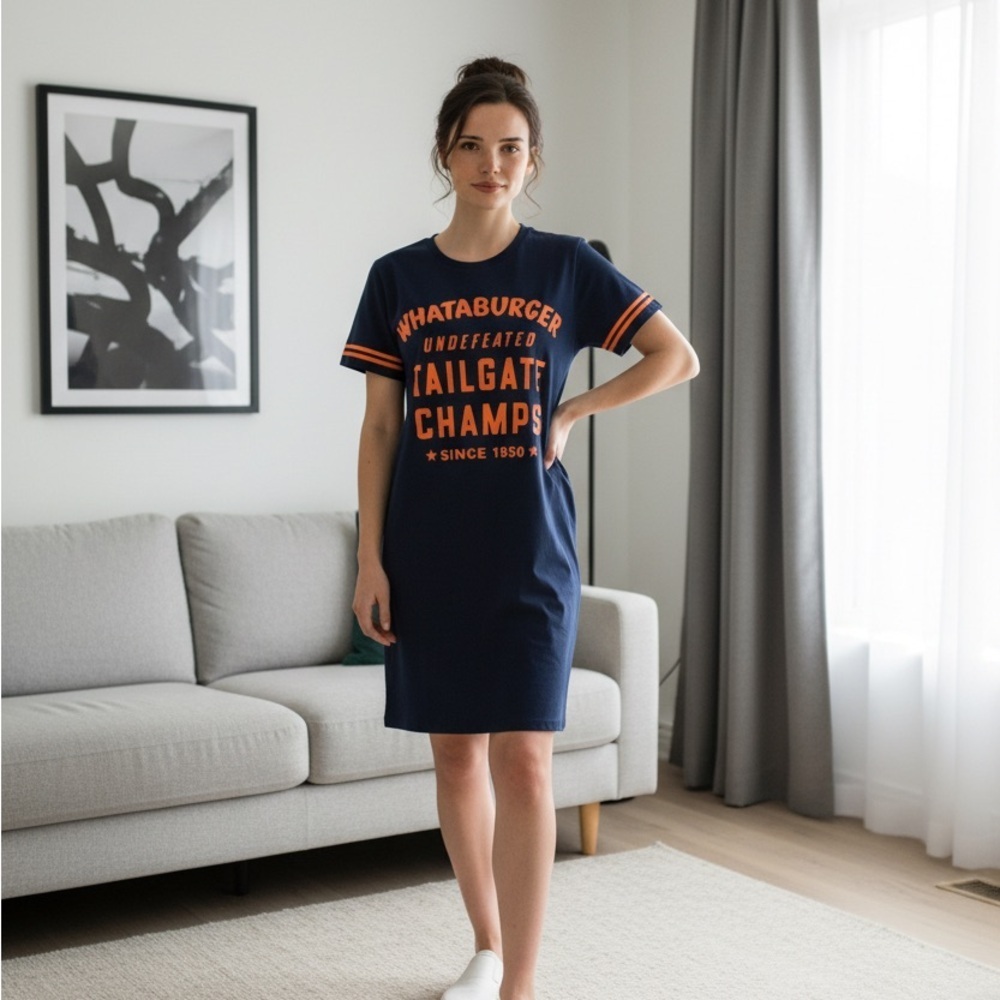 Magellan Outdoors Women’s Large Whataburger Tailgate Champs Graphic Dress NWT